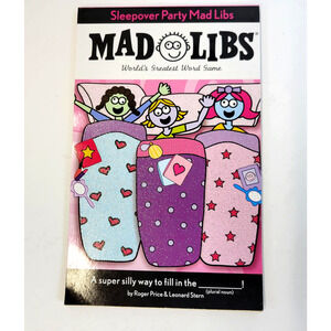Sleepover Party Mad Libs Price & Stern Price Stern Sloan Pink PB‎ Kids Book